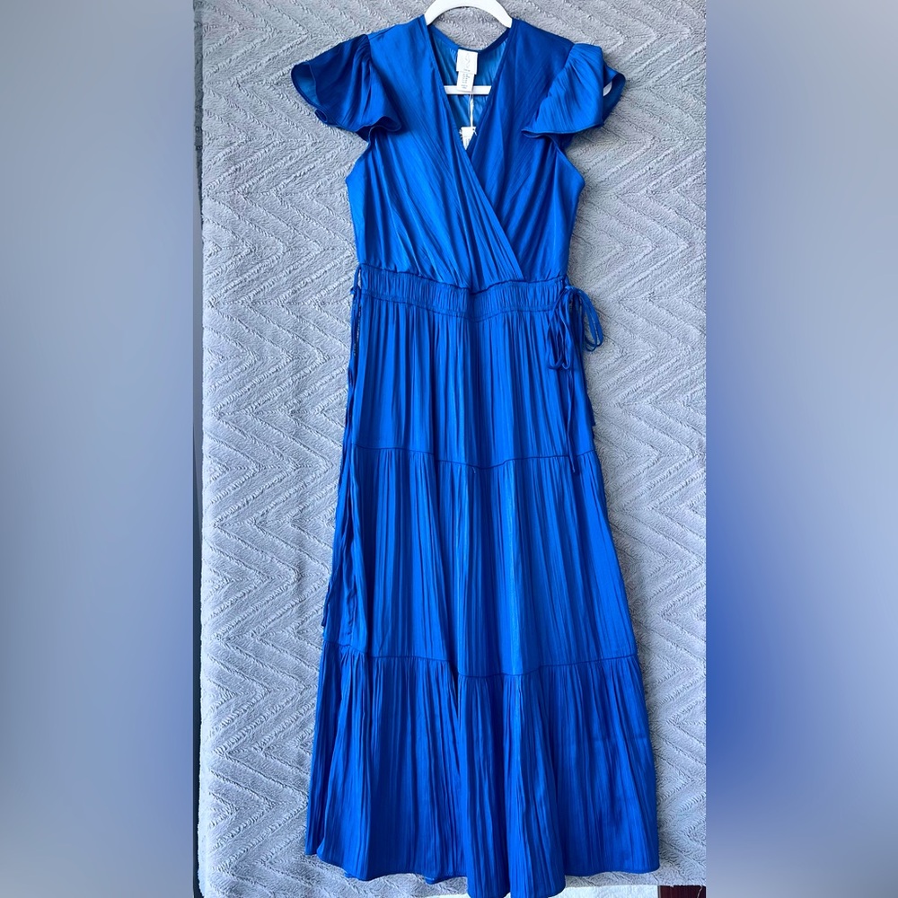 JOIE Womens Midi Dress Lapis/Cobalt  Blue Medium NWT